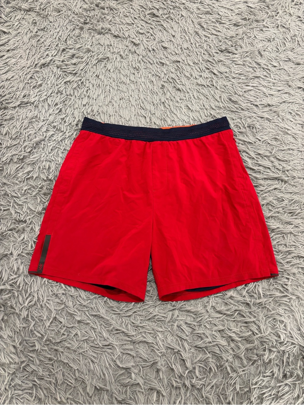 RHONE Shorts Mens Large Red Navy Swift 4 Compression Liner Athletic Gym Training